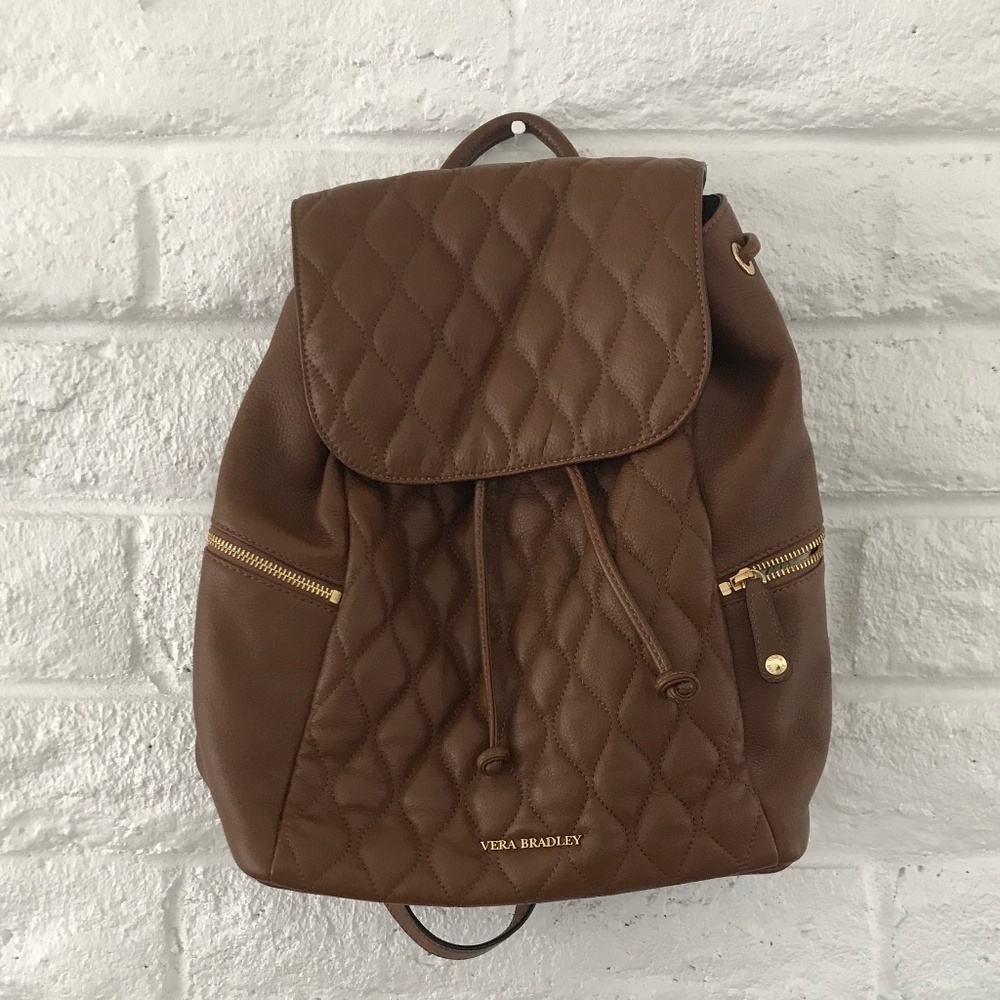 Vera Bradley Quilted Leather Backpack